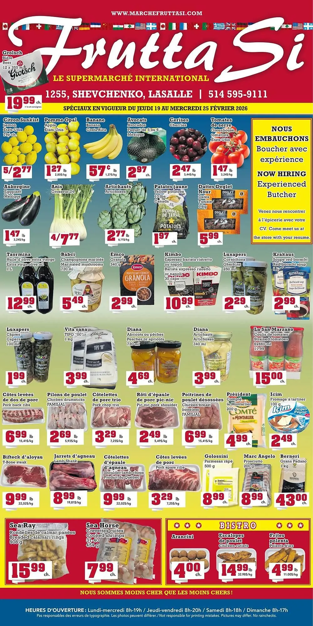 Frutta Si flyer from February 19 to February 25 2026 - flyer page 1