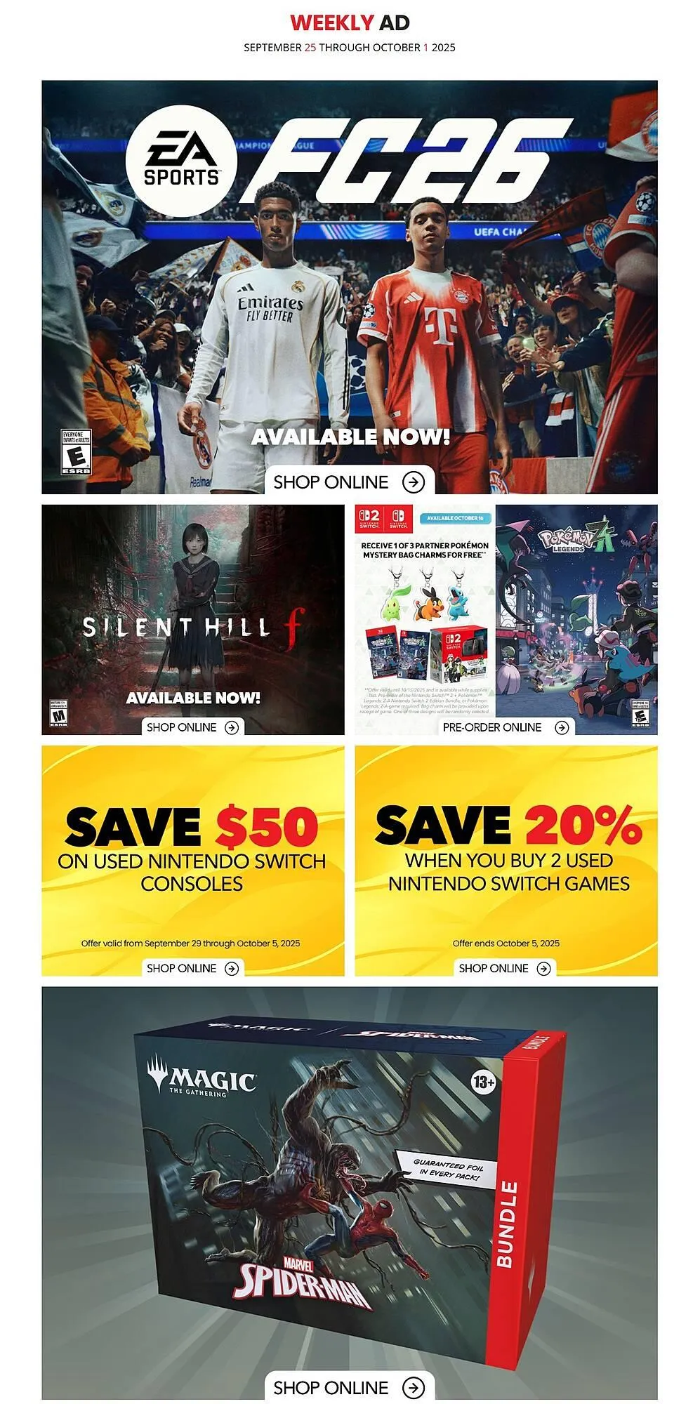 EB Games flyer from September 25 to October 1 2025 - flyer page 1
