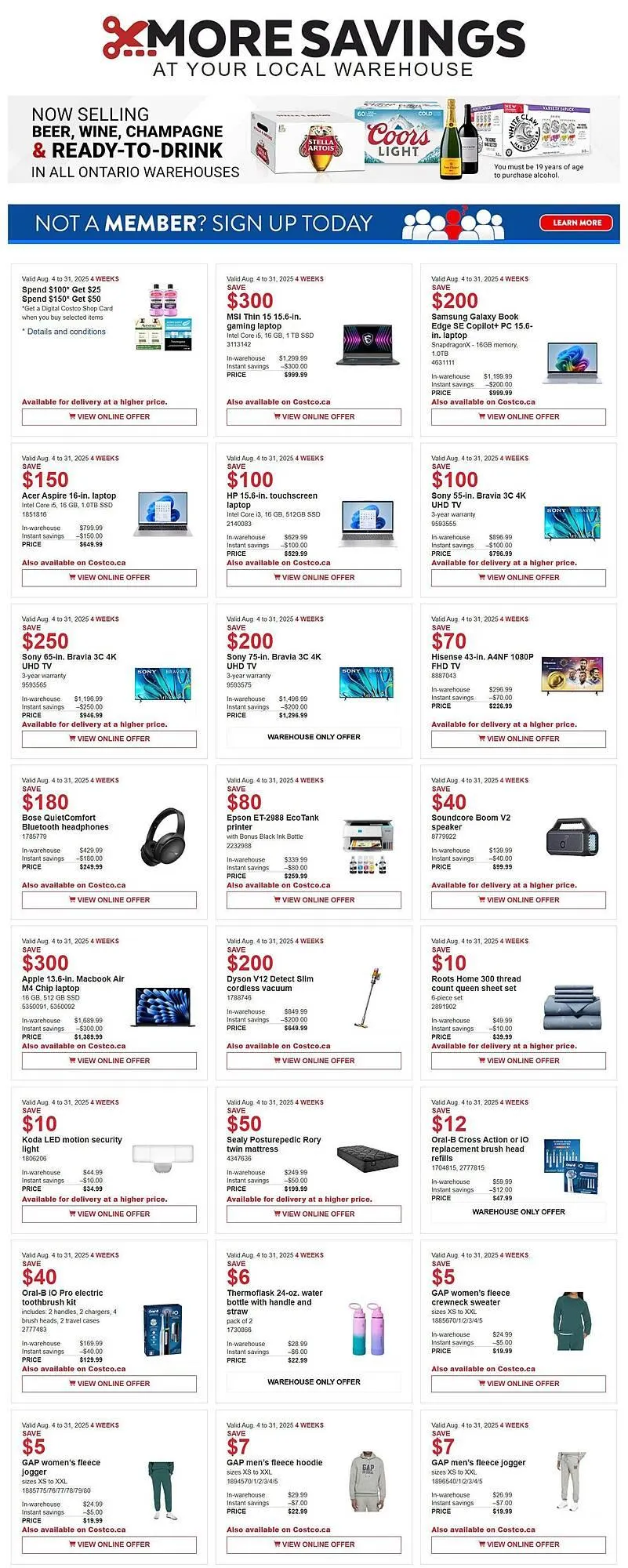 Costco flyer from August 7 to August 15 2025 - flyer page 1