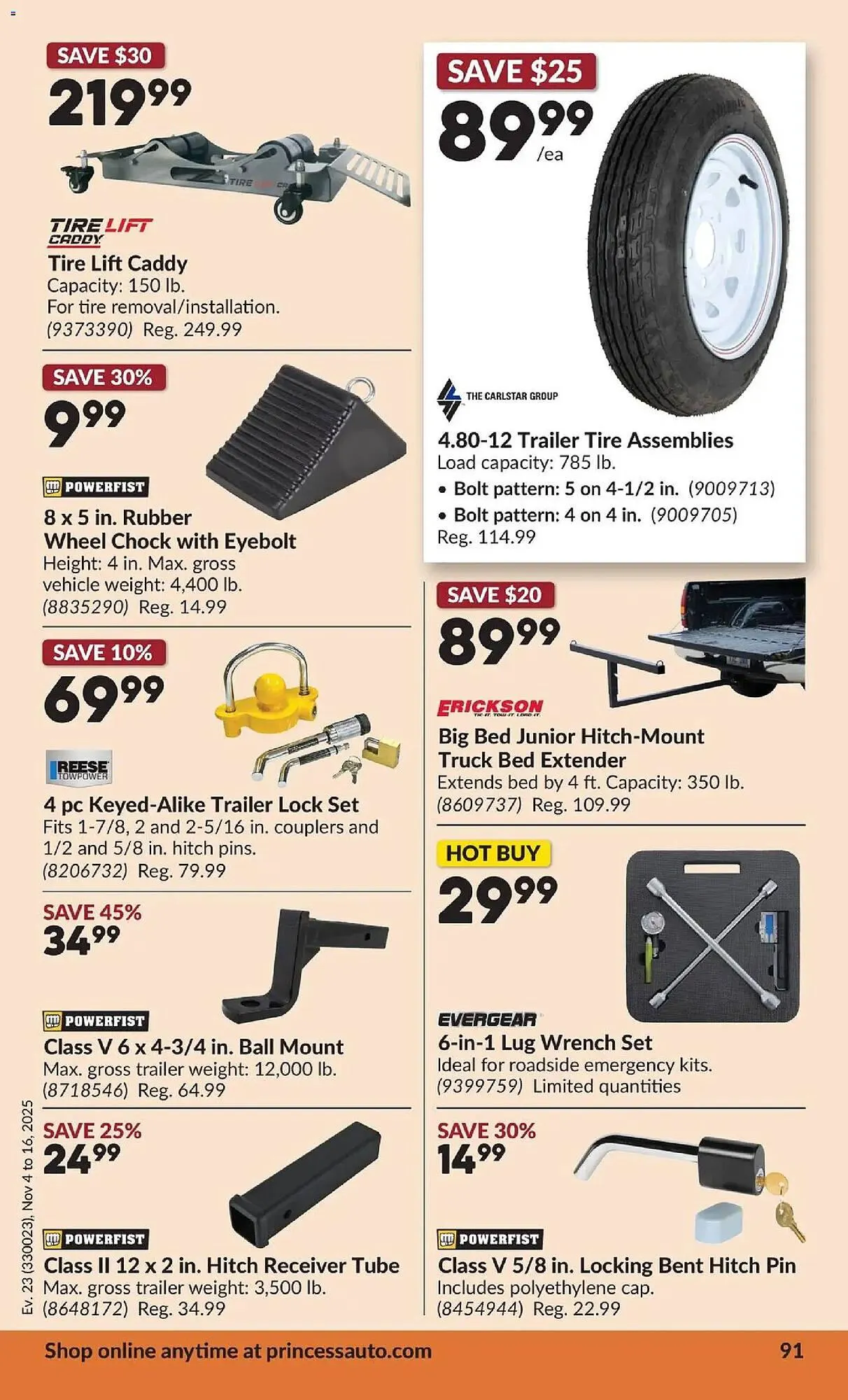 Princess Auto flyer from November 4 to November 17 2025 - flyer page 98