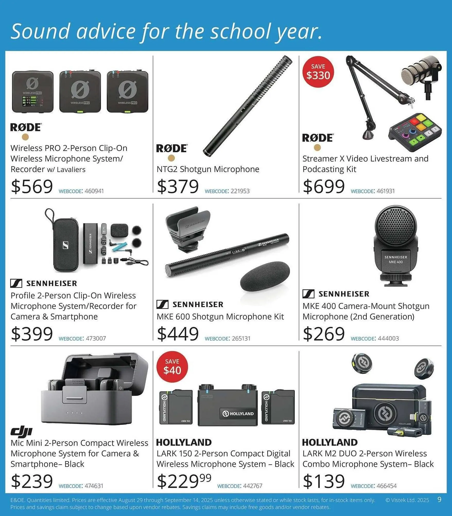 Vistek flyer from August 28 to September 25 2025 - flyer page 9