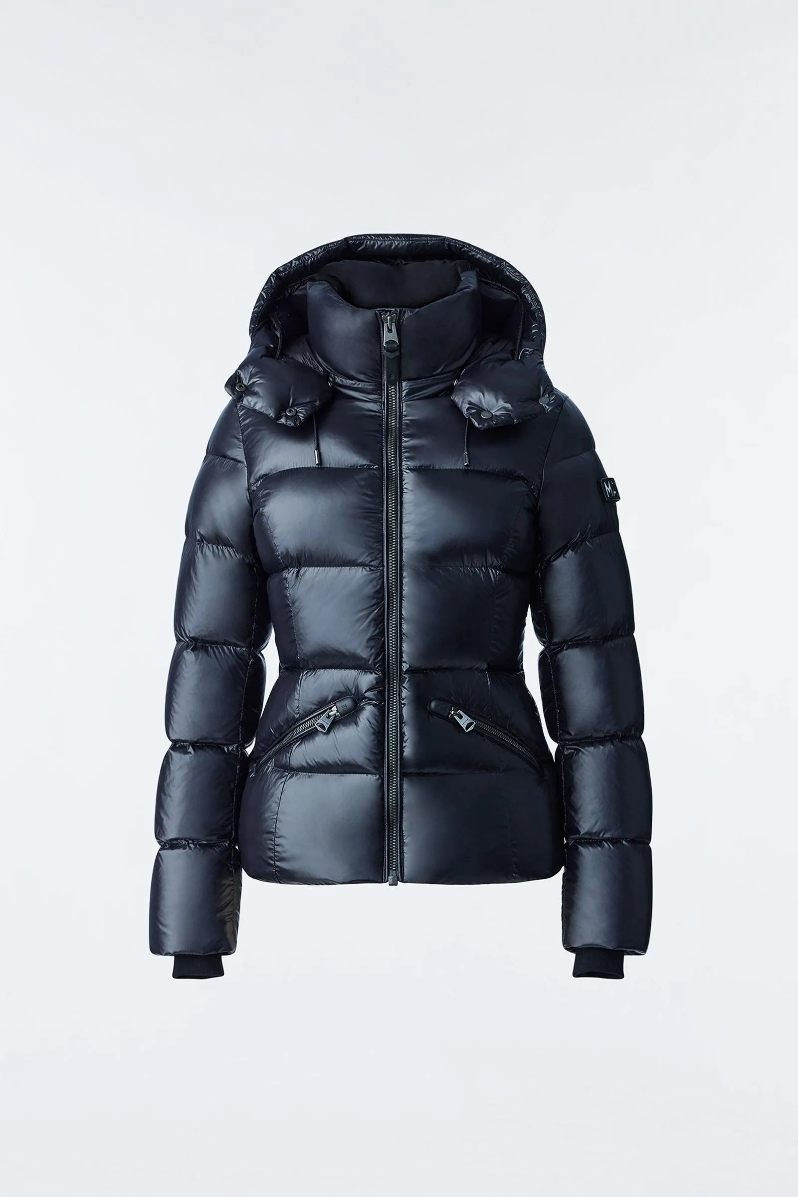 MADALYN lustrous light down jacket with hood for ladies