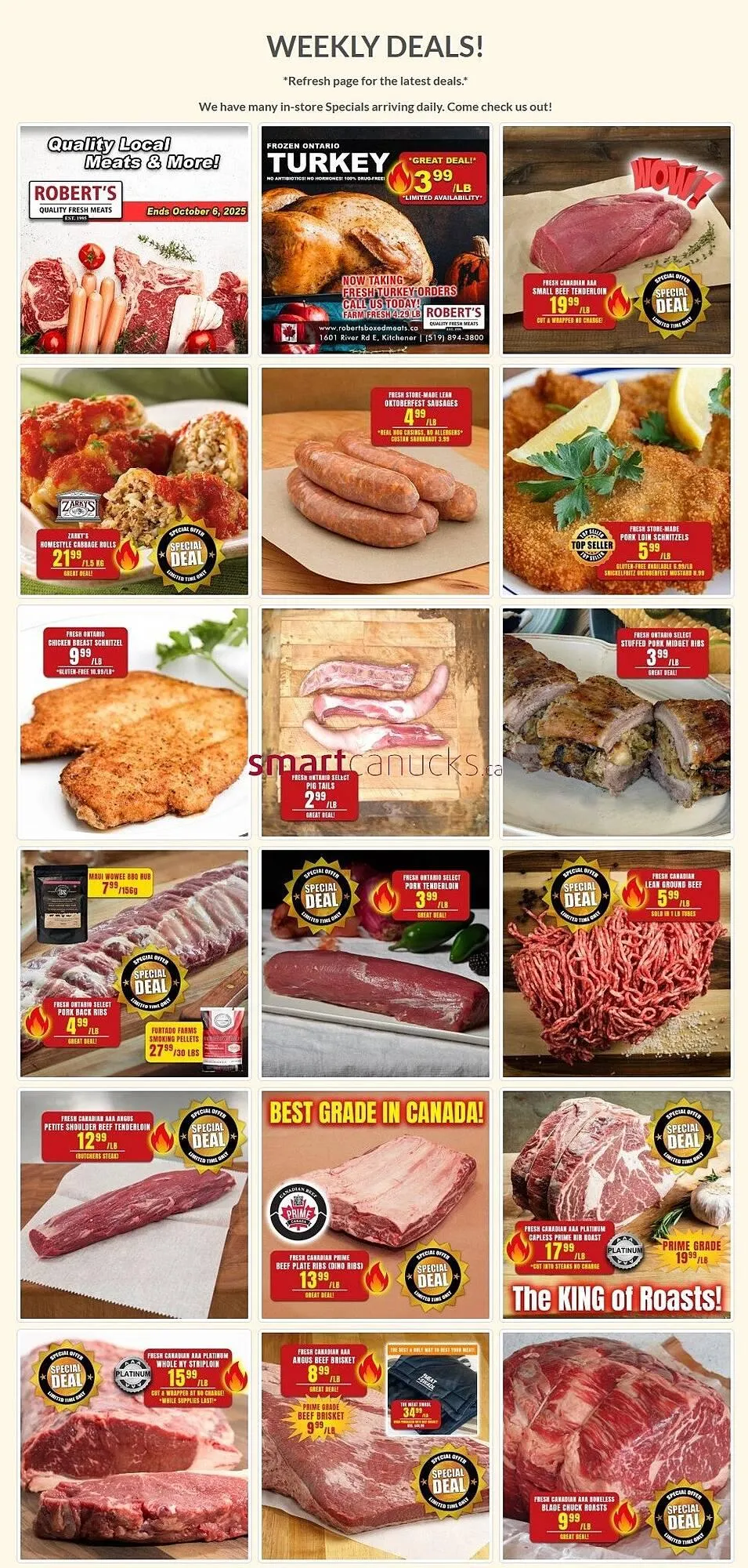 Roberts Fresh and Boxed Meats flyer from October 2 to October 15 2025 - flyer page 1