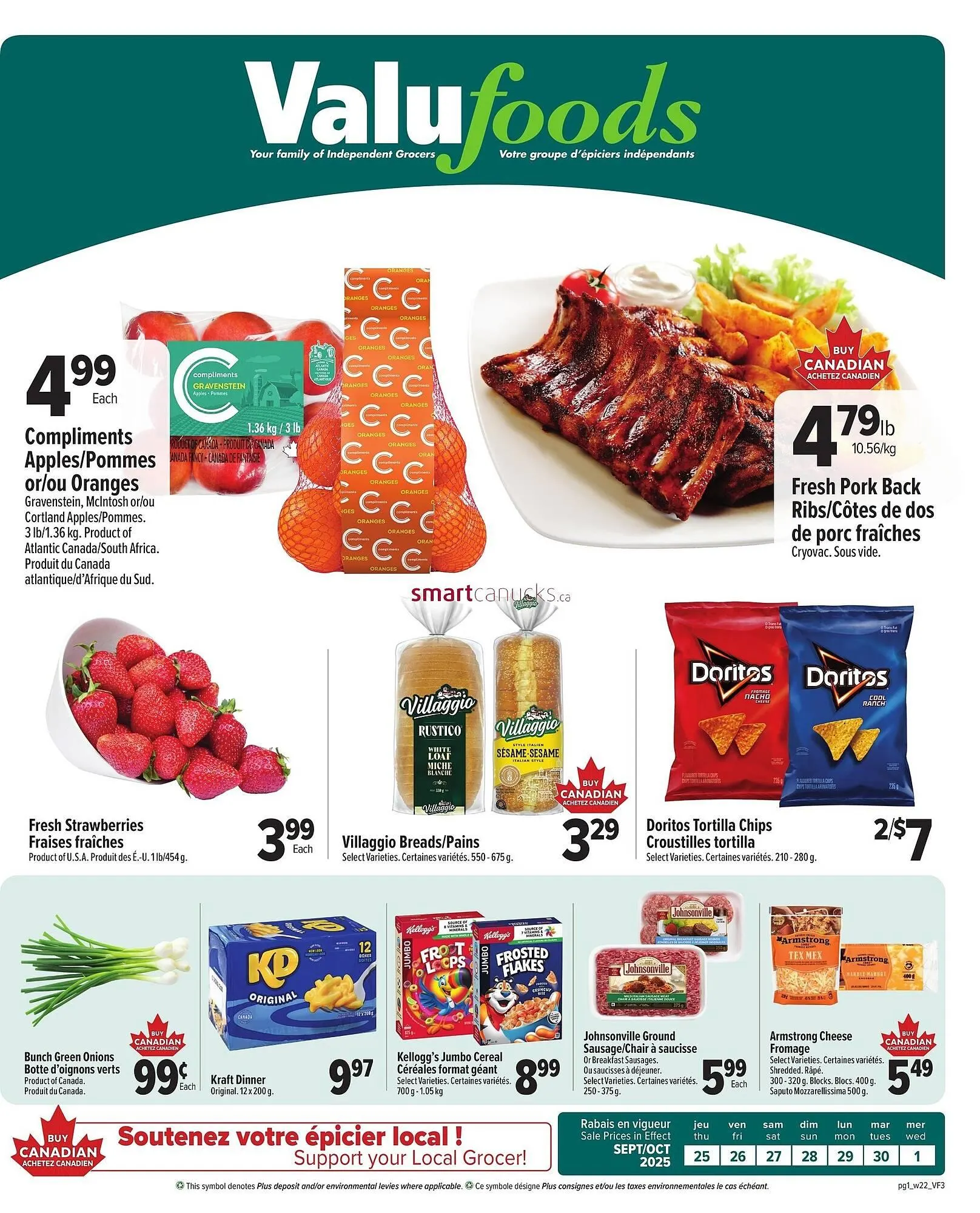 ValuFoods flyer from September 25 to October 1 2025 - flyer page 1