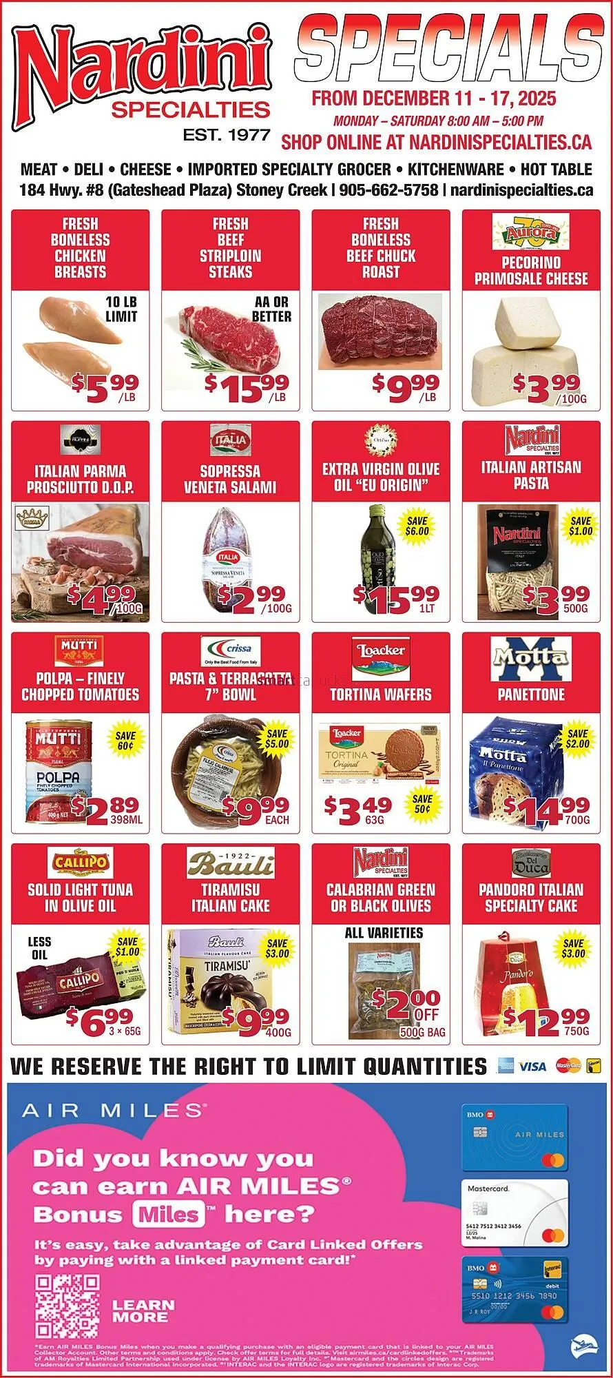Nardini Specialties flyer from December 11 to December 17 2025 - flyer page 1