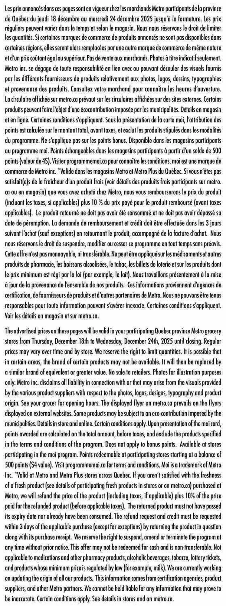 Metro flyer from December 18 to December 25 2025 - flyer page 23