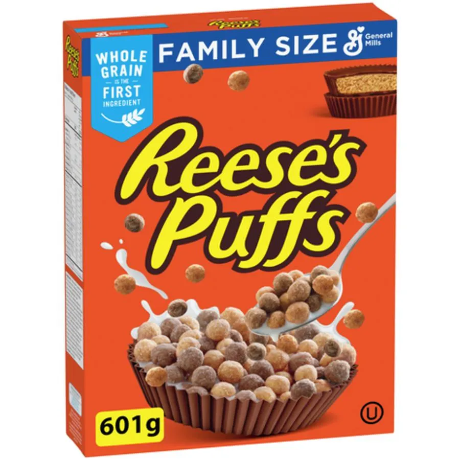 Reese's Puffs Breakfast Cereal, Peanut Butter Chocolate, Family Size