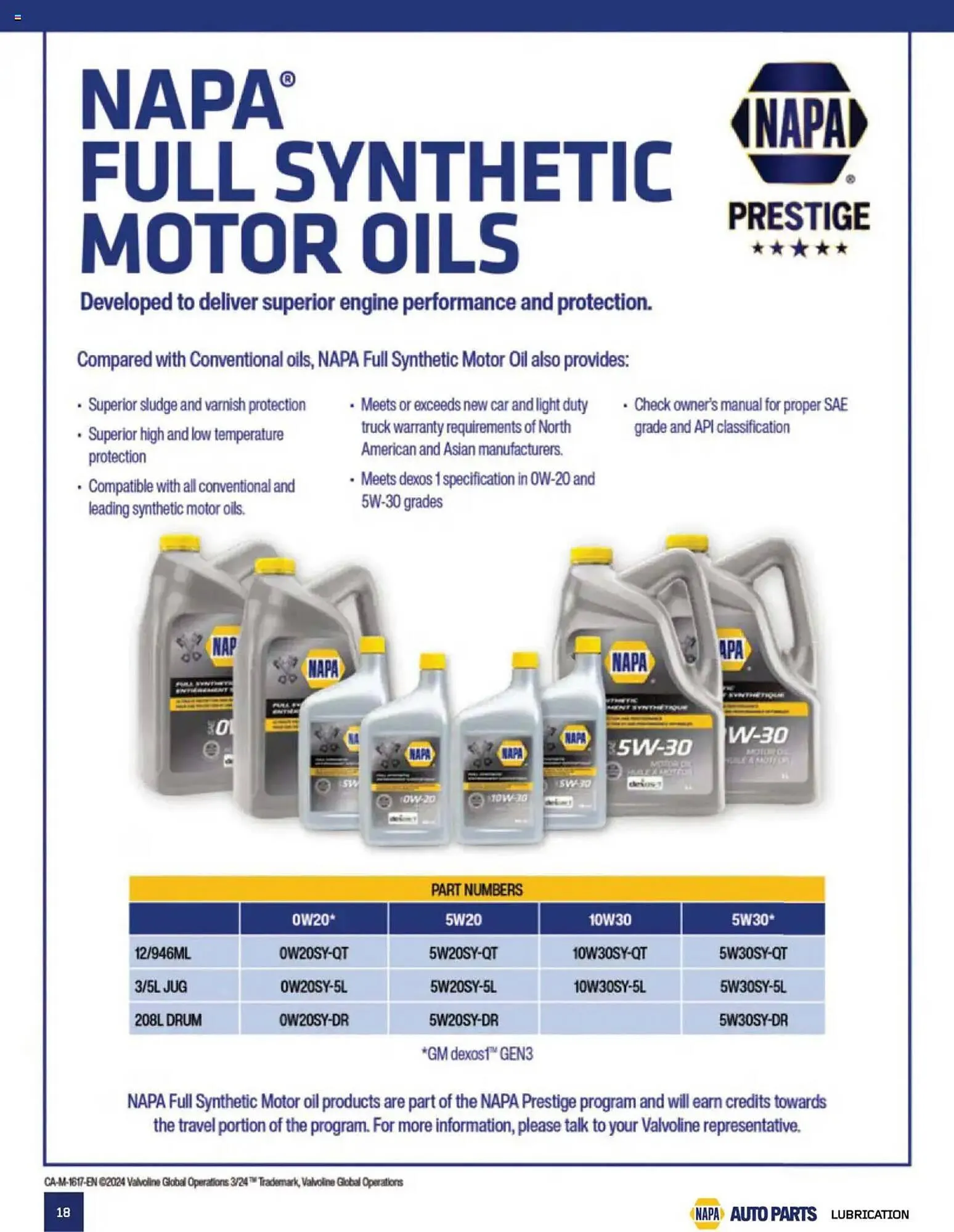 NAPA Auto Parts flyer from October 1 to January 1 2026 - flyer page 18