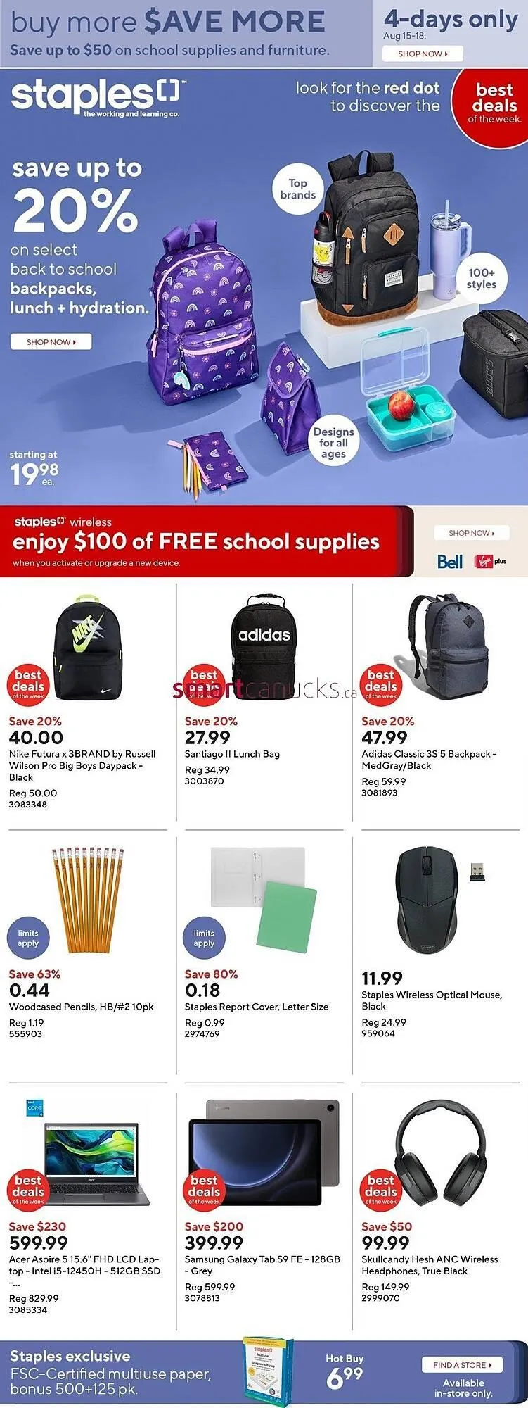 Staples flyer from August 15 to August 21 2024 - flyer page 1