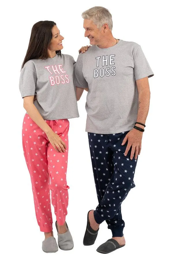 Short sleeve cotton PJ set - The Boss