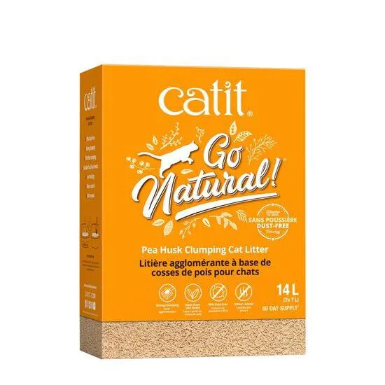 Go Natural! Pea Husk Clumping Cat Litter, Vanilla