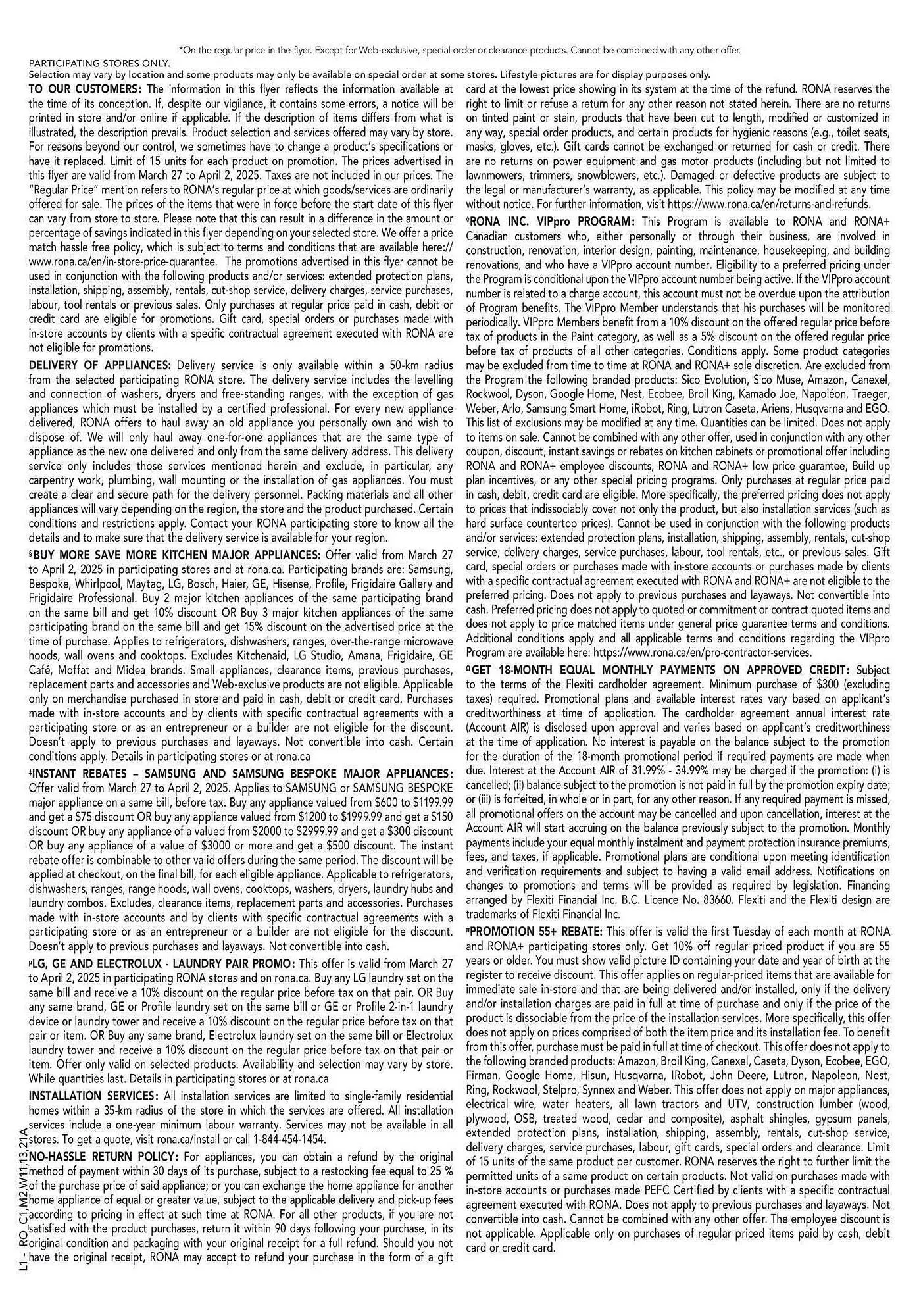 RONA flyer from March 28 to April 4 2025 - flyer page 13