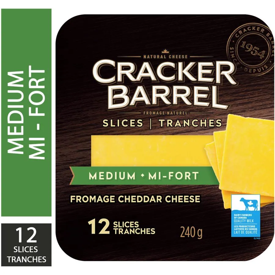 Medium Cheddar Cheese Slices