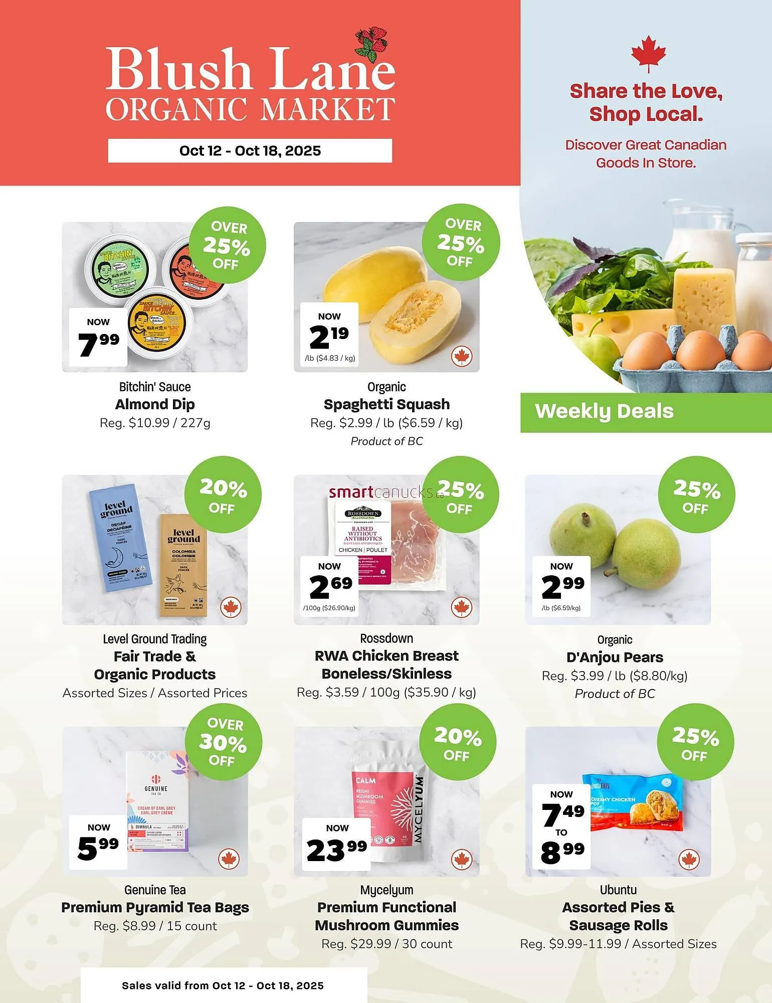 Blush Lane Organics flyer from October 12 to October 25 2025 - flyer page 1