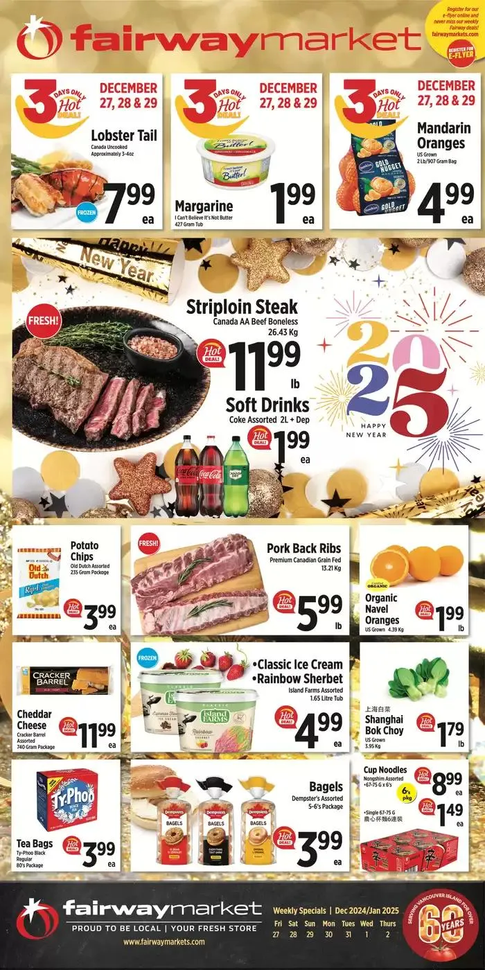 Fairway Market Weekly Flyer from December 28 to January 11 2025 - flyer page 1