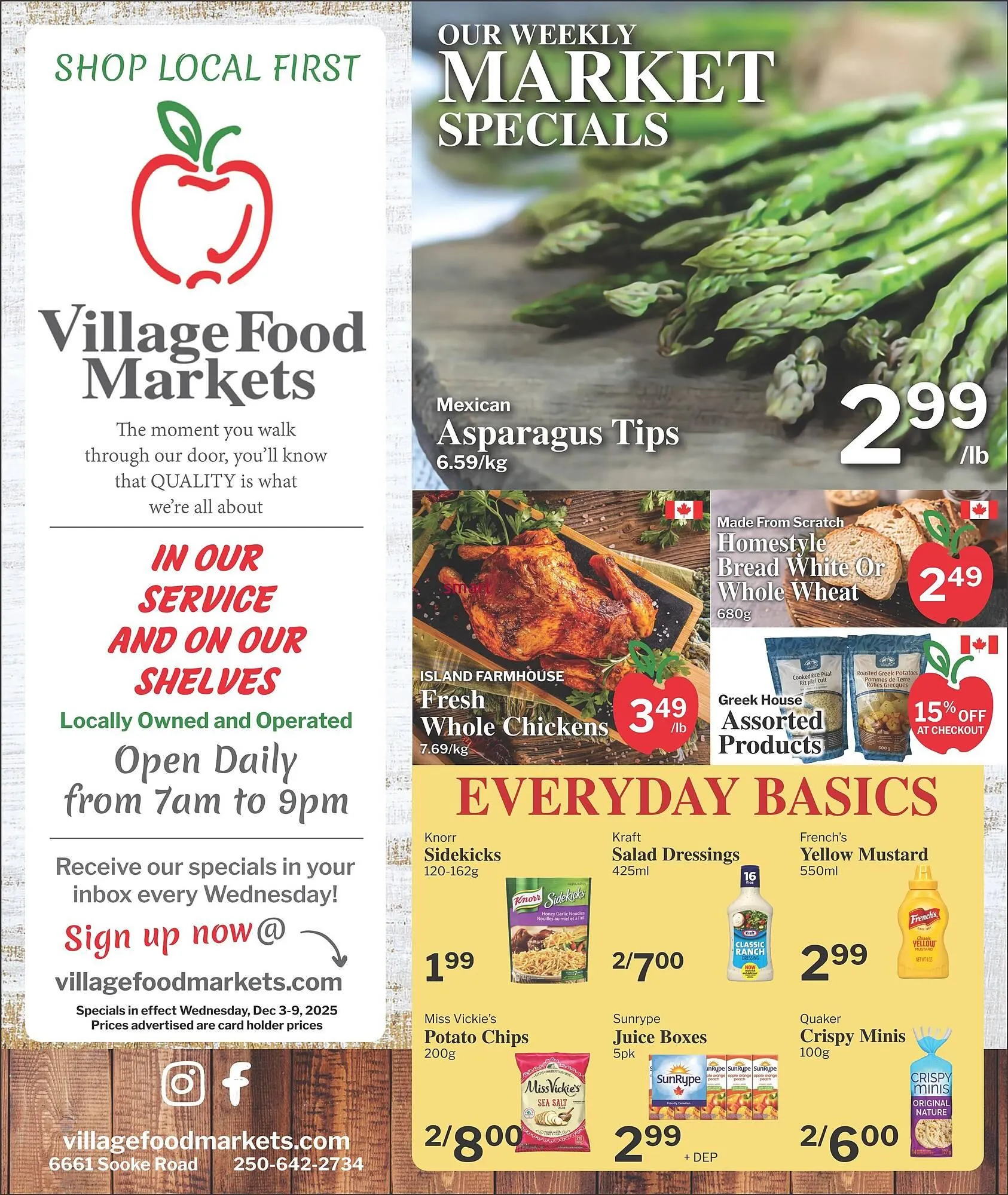 Village Food Markets flyer from December 3 to December 9 2025 - flyer page 1