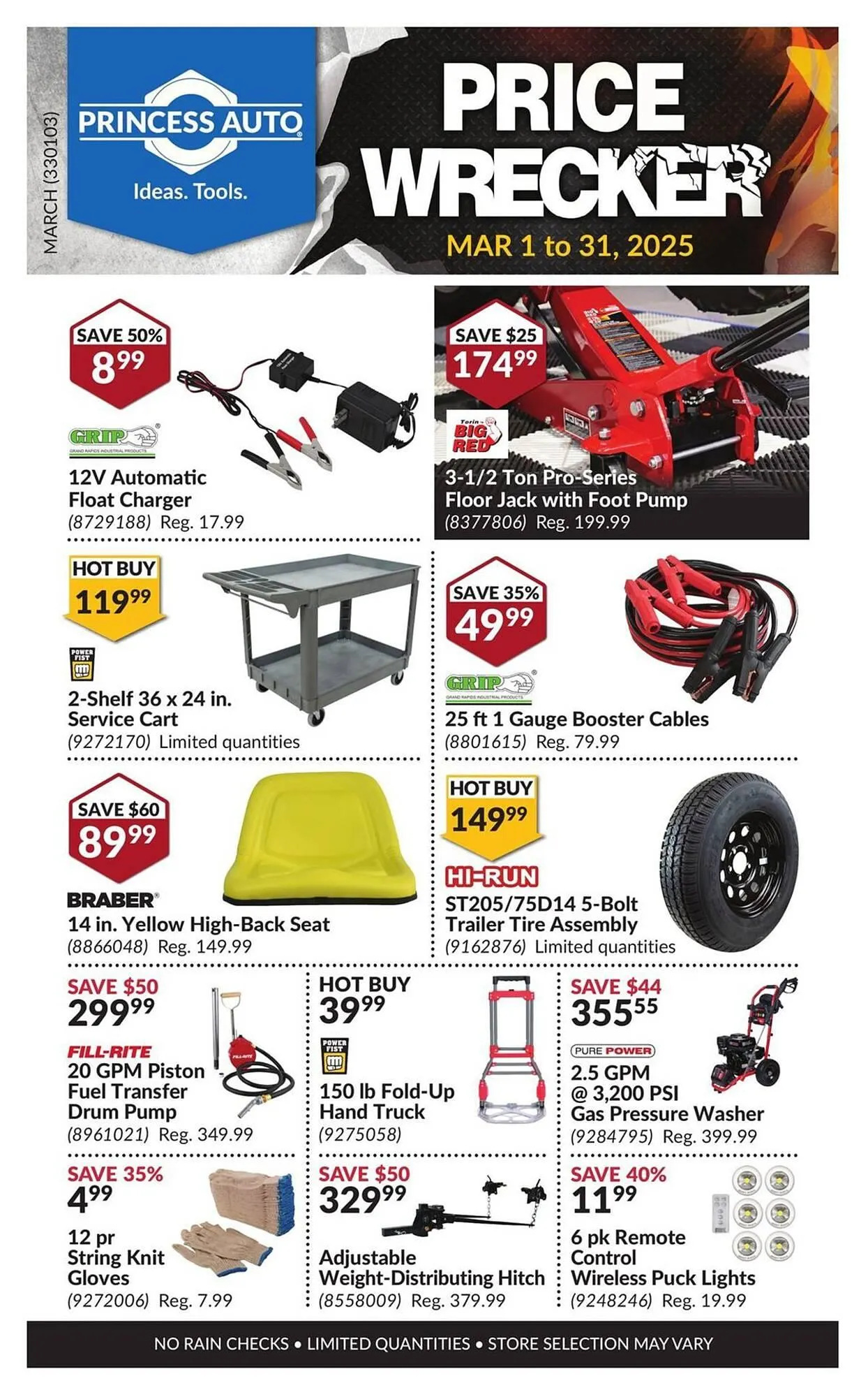 Princess Auto flyer from March 27 to March 31 2025 - flyer page 1