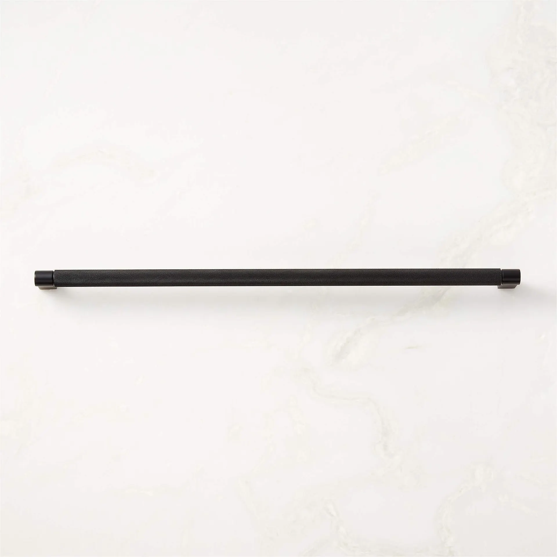 18" Nicolo Knurled Black Appliance Pull