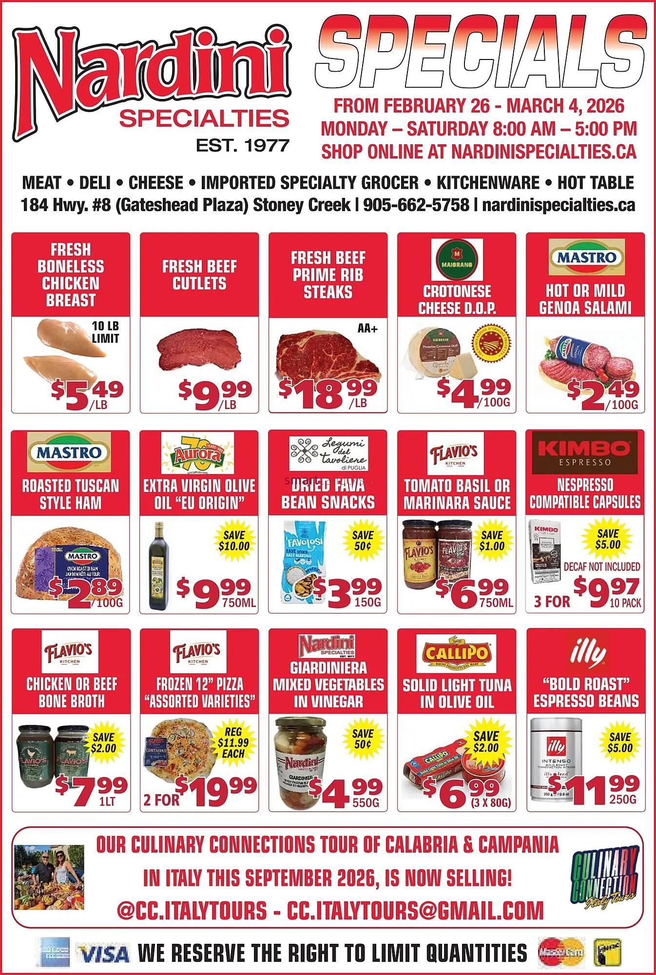 Nardini Specialties flyer from February 26 to March 4 2026 - flyer page 1