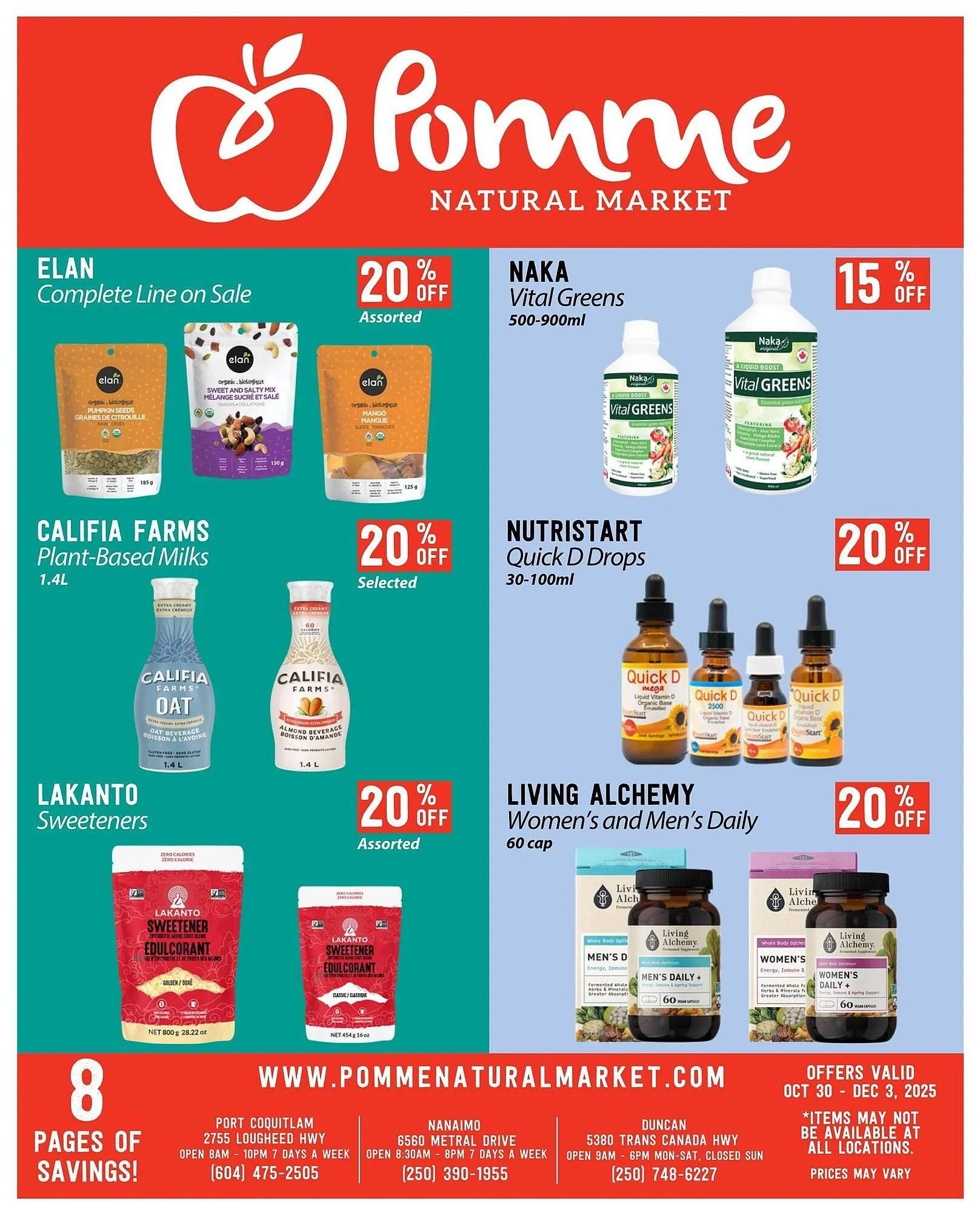 Pomme Natural Market flyer from October 30 to November 5 2025 - flyer page 1