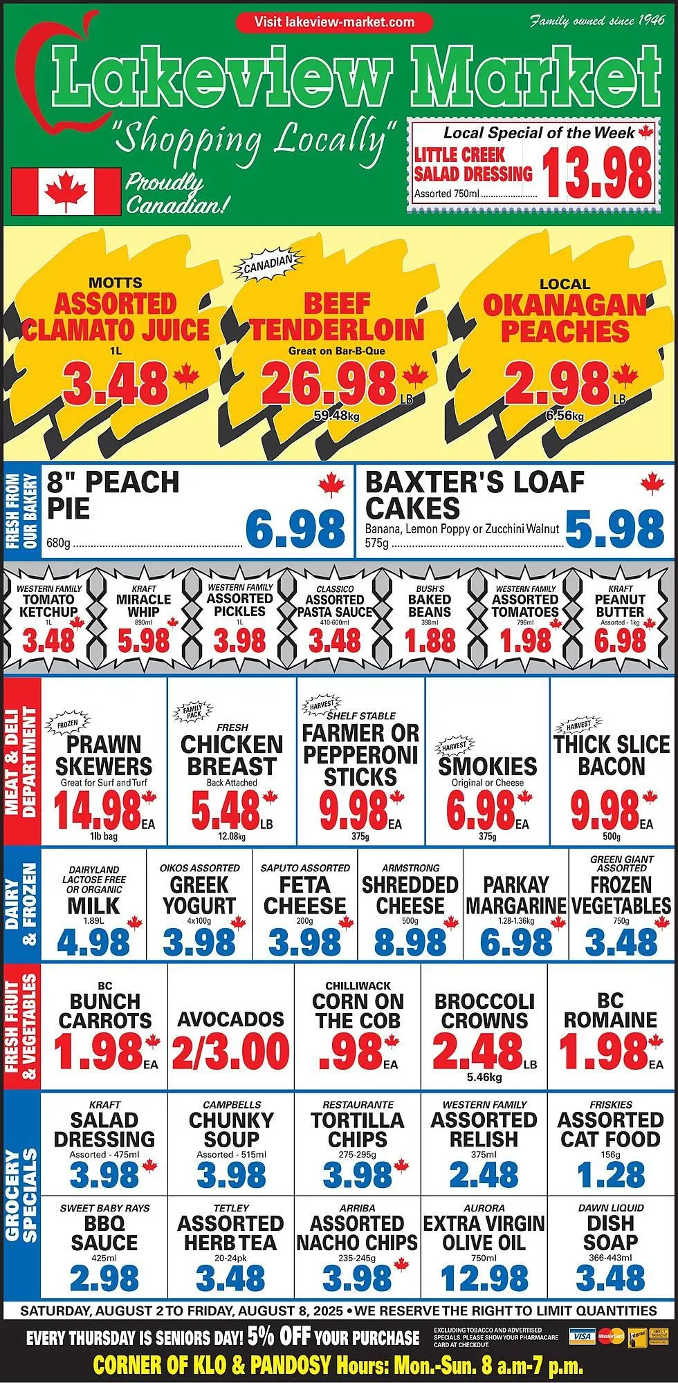 Lakeview Market flyer from August 3 to August 9 2025 - flyer page 1