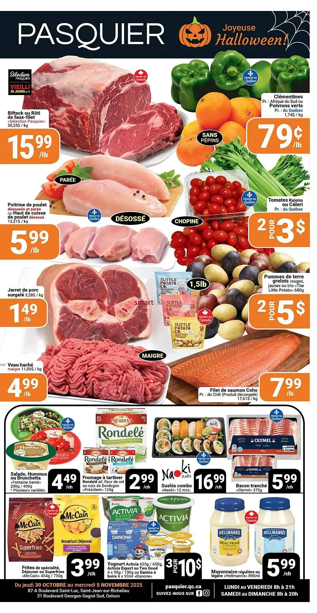 Pasquier flyer from October 30 to November 5 2025 - flyer page 1