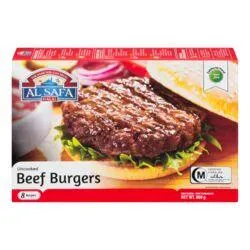Frozen Uncooked Beef Burgers