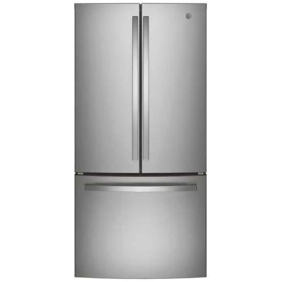 GE GWE19JYLFS French Door Refrigerator, 33 inch Width, ENERGY STAR Certified, Counter Depth, 18.6 cu. ft. Capacity, Stainless Steel colour