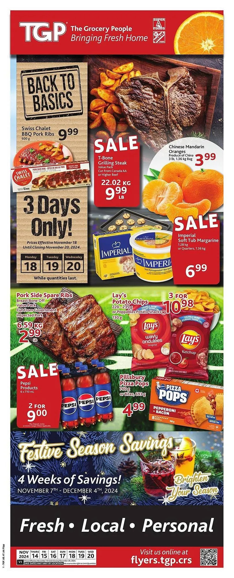 TGP The Grocery People flyer from November 12 to December 26 2024 - flyer page 1
