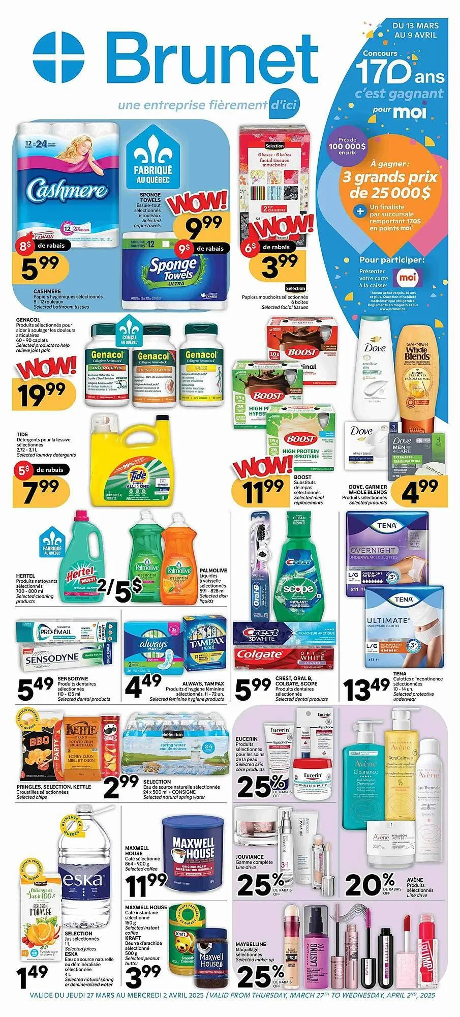 Brunet flyer from March 27 to April 10 2025 - flyer page 1