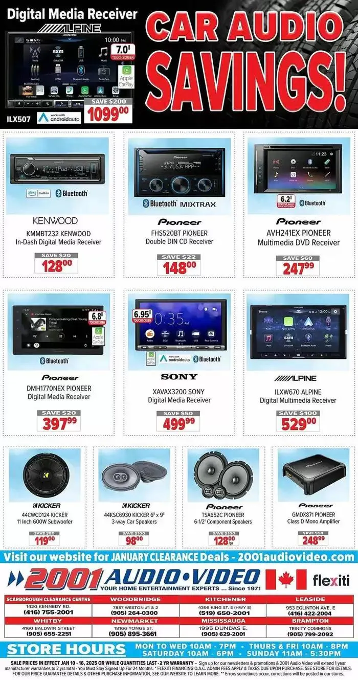 2001 Audio Video weekly flyer from January 10 to January 17 2025 - flyer page 7