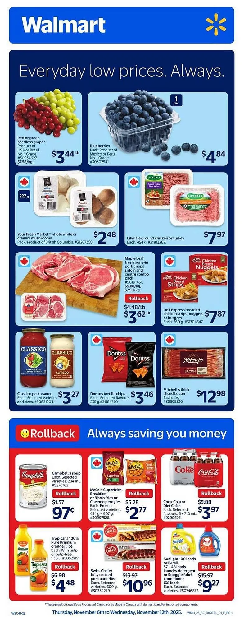 Walmart flyer from November 6 to November 12 2025 - flyer page 1