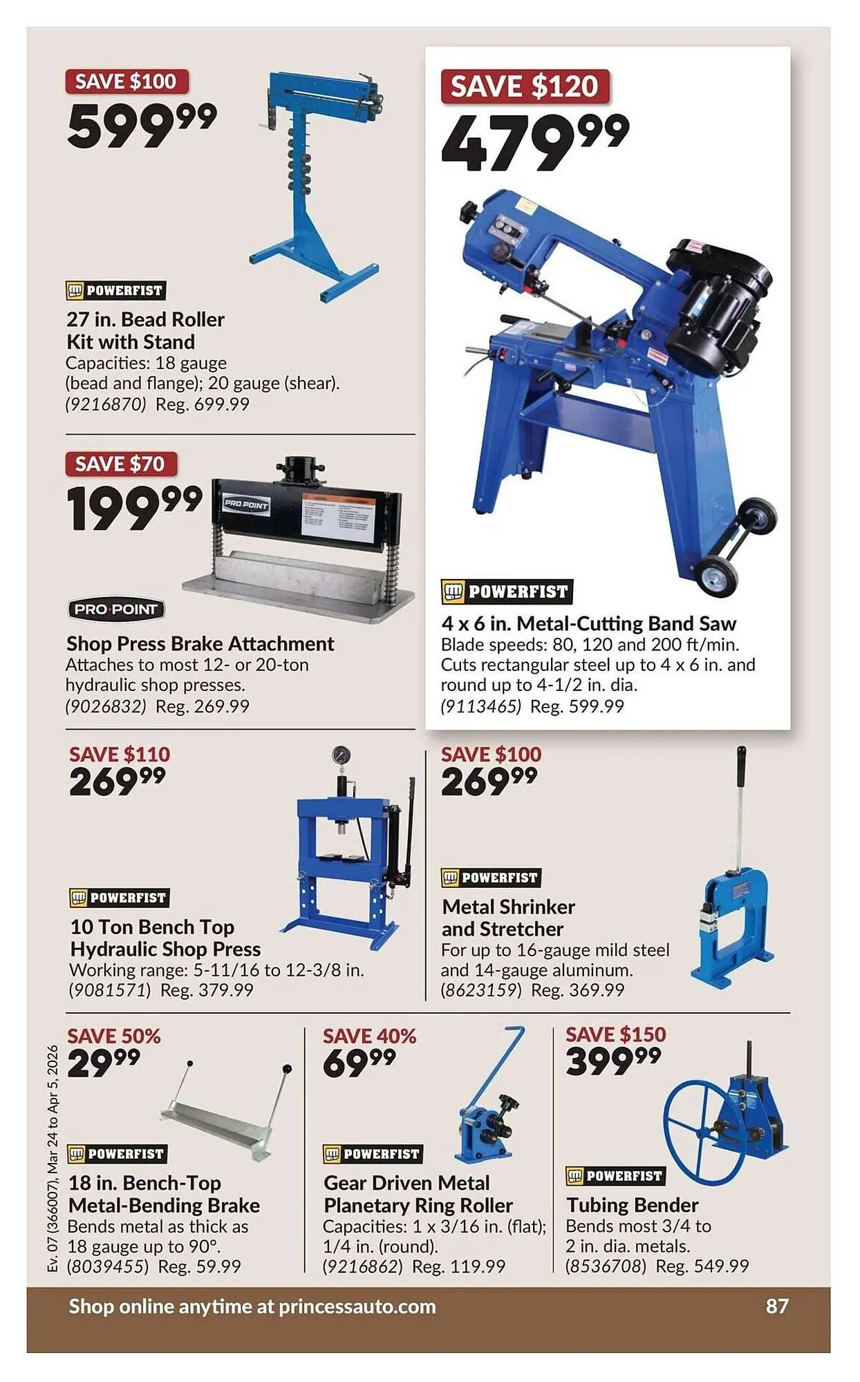 Princess Auto flyer from March 19 to March 26 2026 - flyer page 93