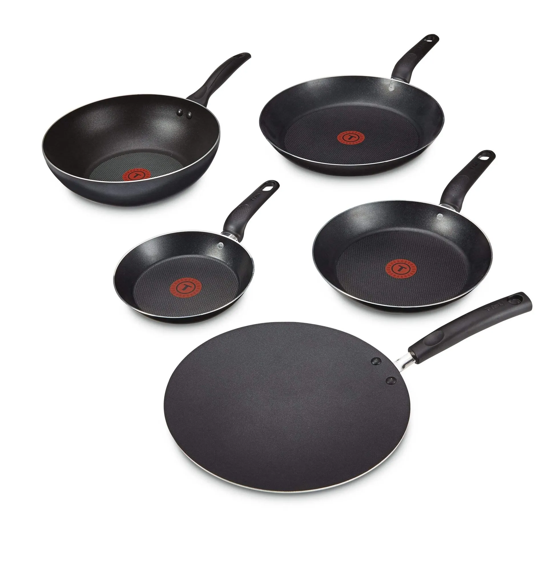 T-fal Viva Aluminum Non-Stick Frying Pan, Dishwasher & Oven Safe, Black,