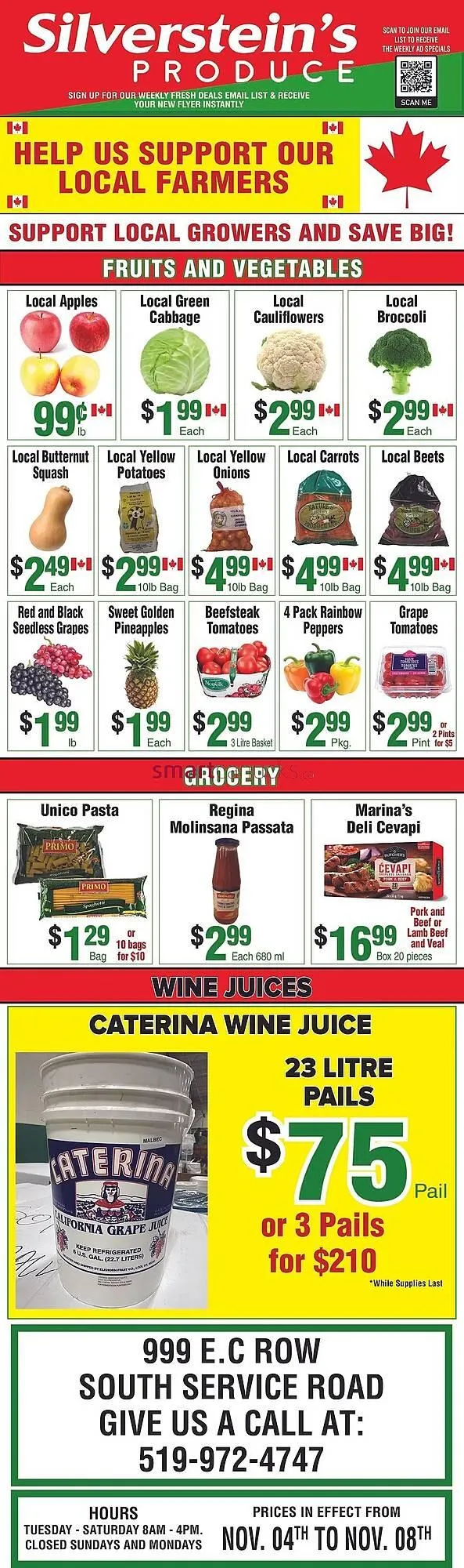 Silverstein's Produce flyer from November 6 to November 12 2025 - flyer page 1