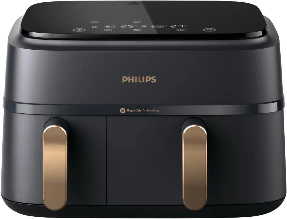 Philips Series 3000 Dual Basket Airfryer XXL Black/Copper