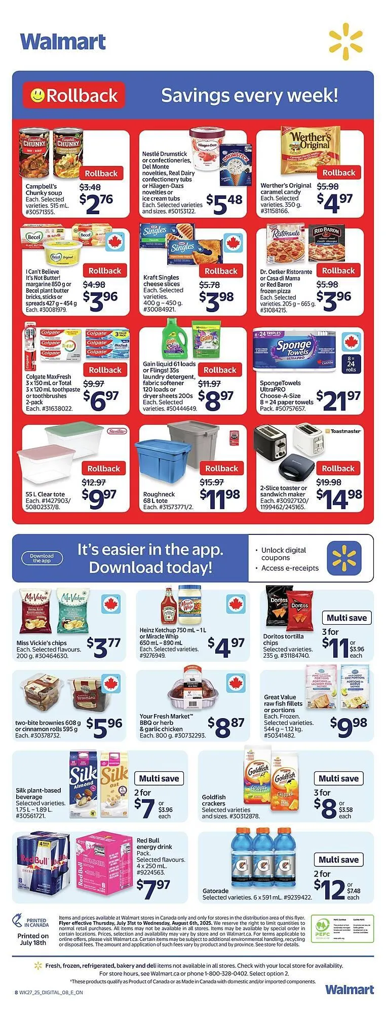 Walmart flyer from August 1 to August 8 2025 - flyer page 2