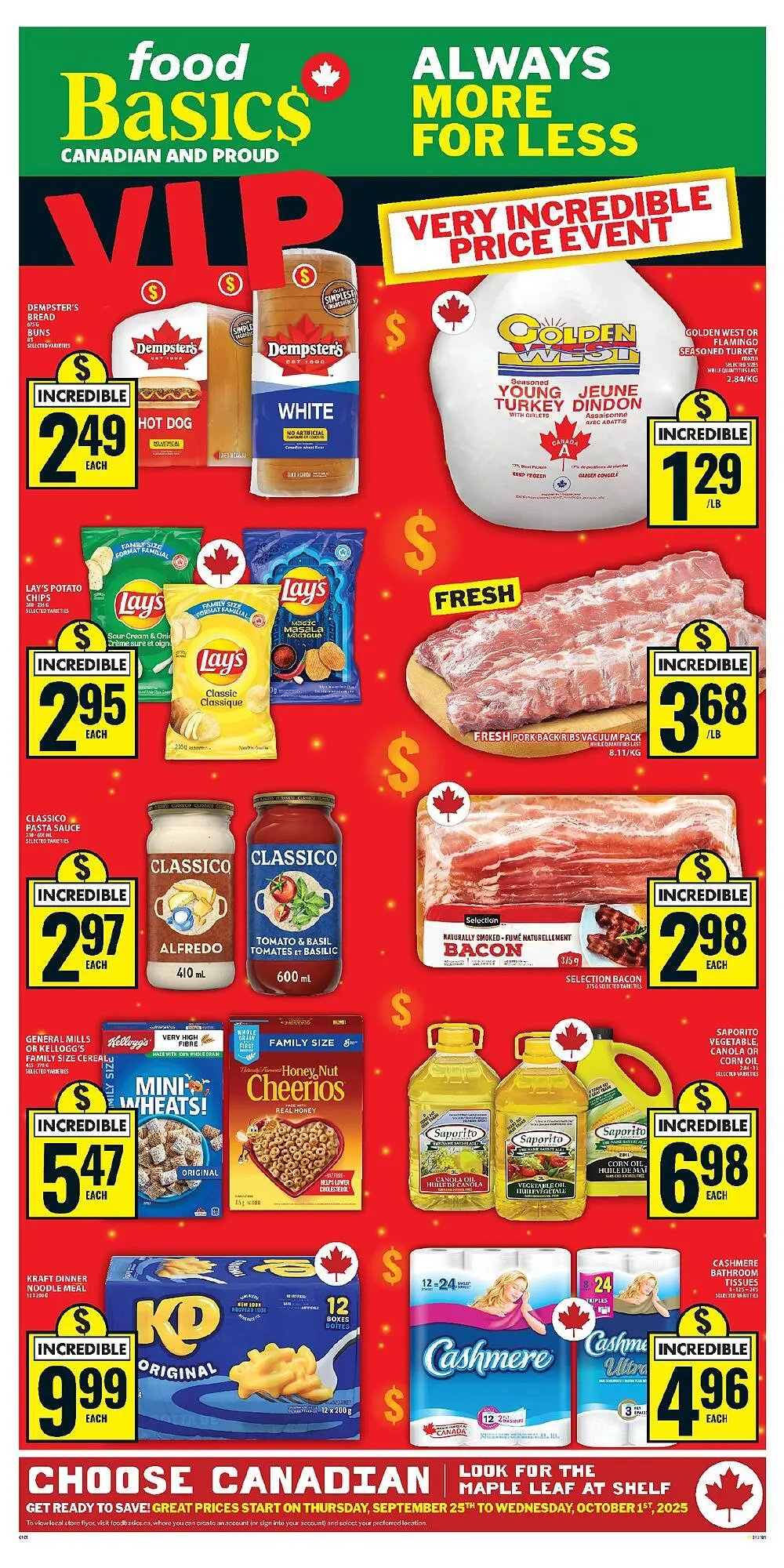Food Basics flyer from September 25 to October 1 2025 - flyer page 1
