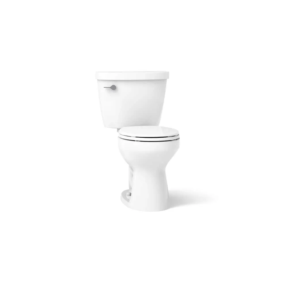 Cimarron The Complete Solution 2-Piece Round Front Toilet, 4.8 LPF in White
