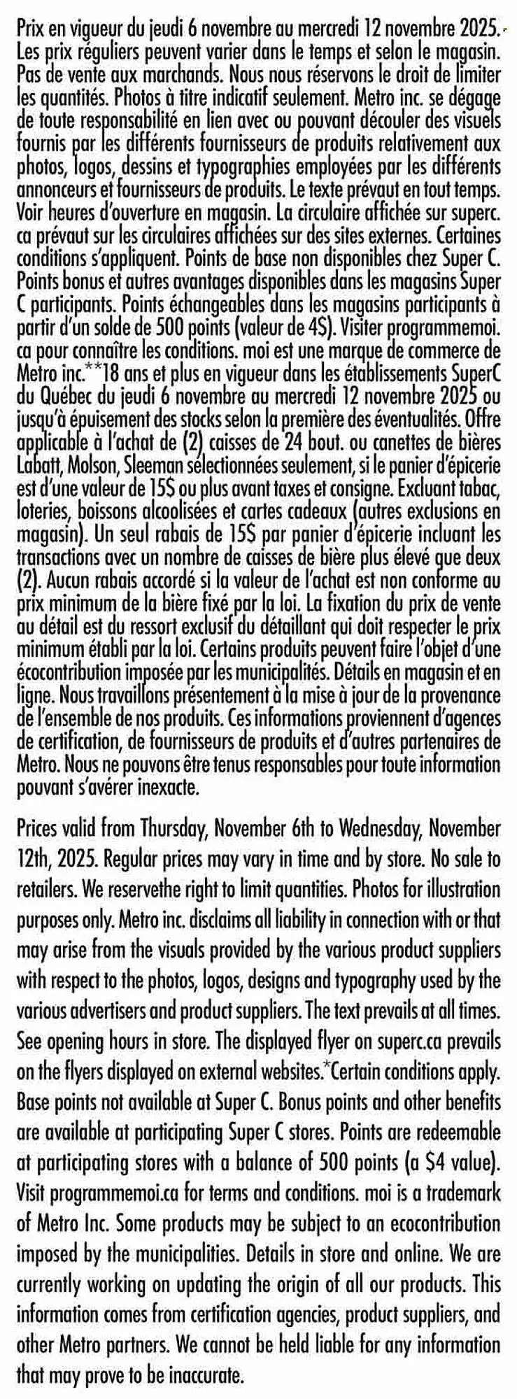 Super C flyer from November 6 to November 12 2025 - flyer page 17