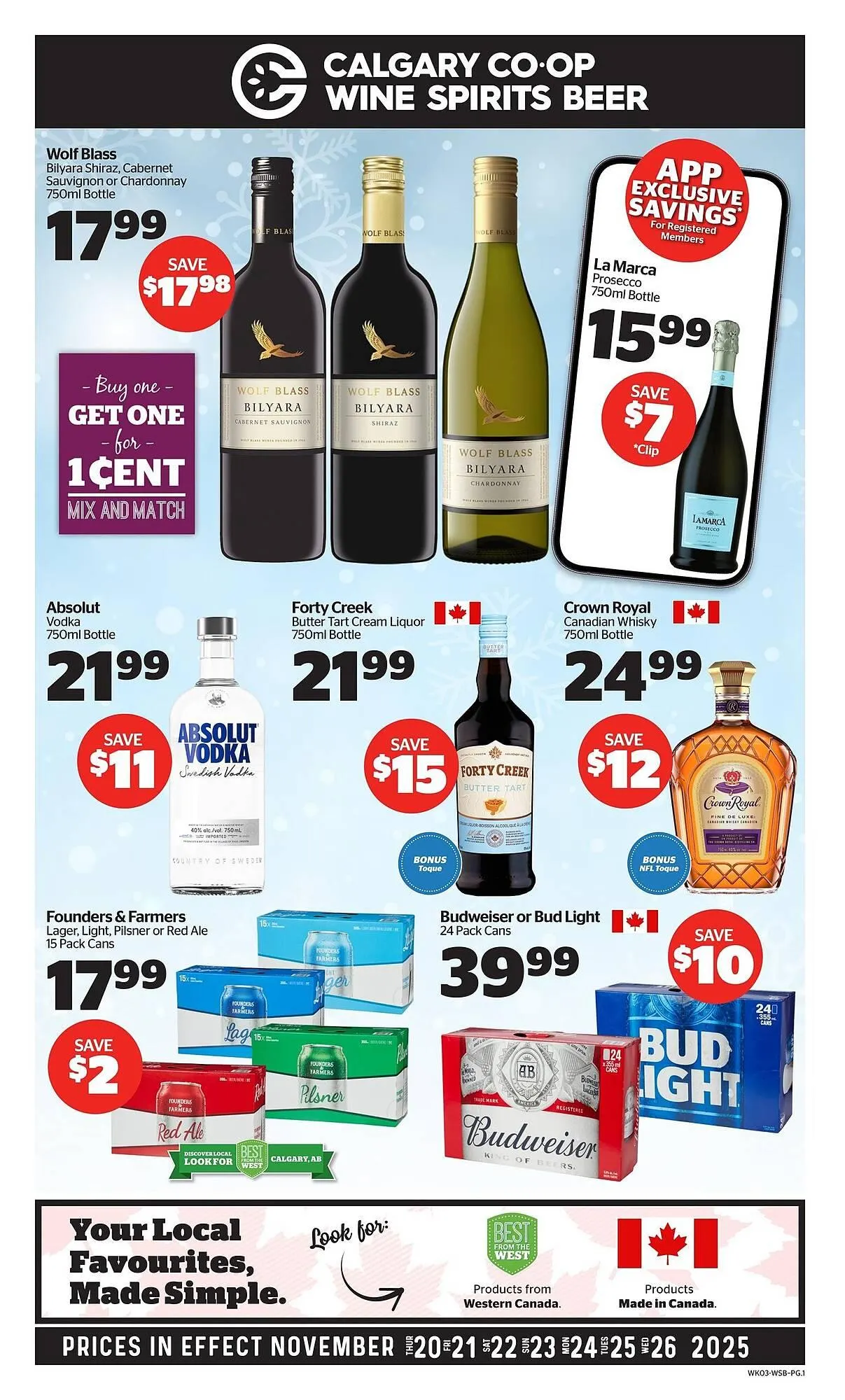 Calgary Co-op flyer from November 20 to November 26 2025 - flyer page 1