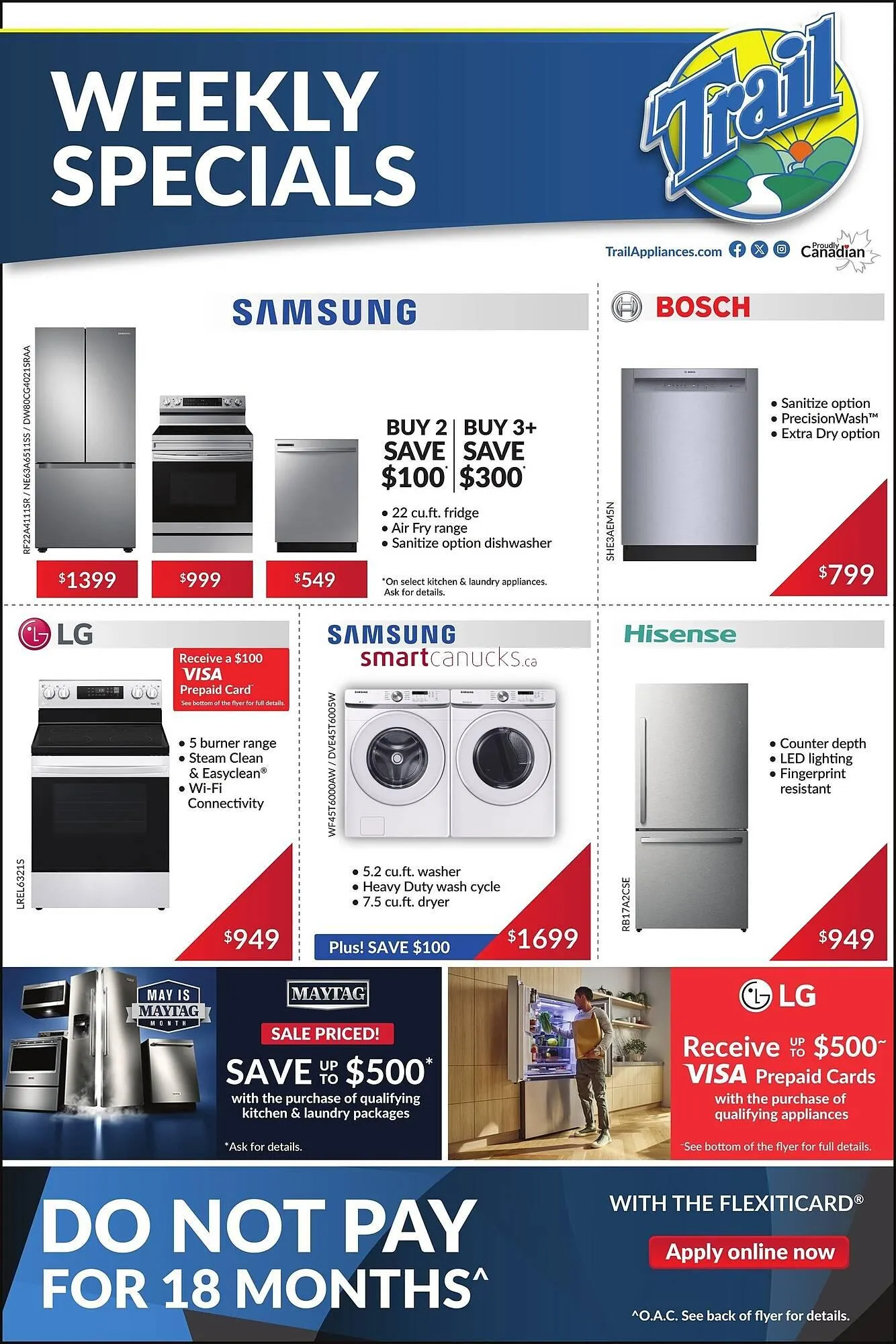 Trail Appliances flyer from May 15 to May 21 2025 - flyer page 1