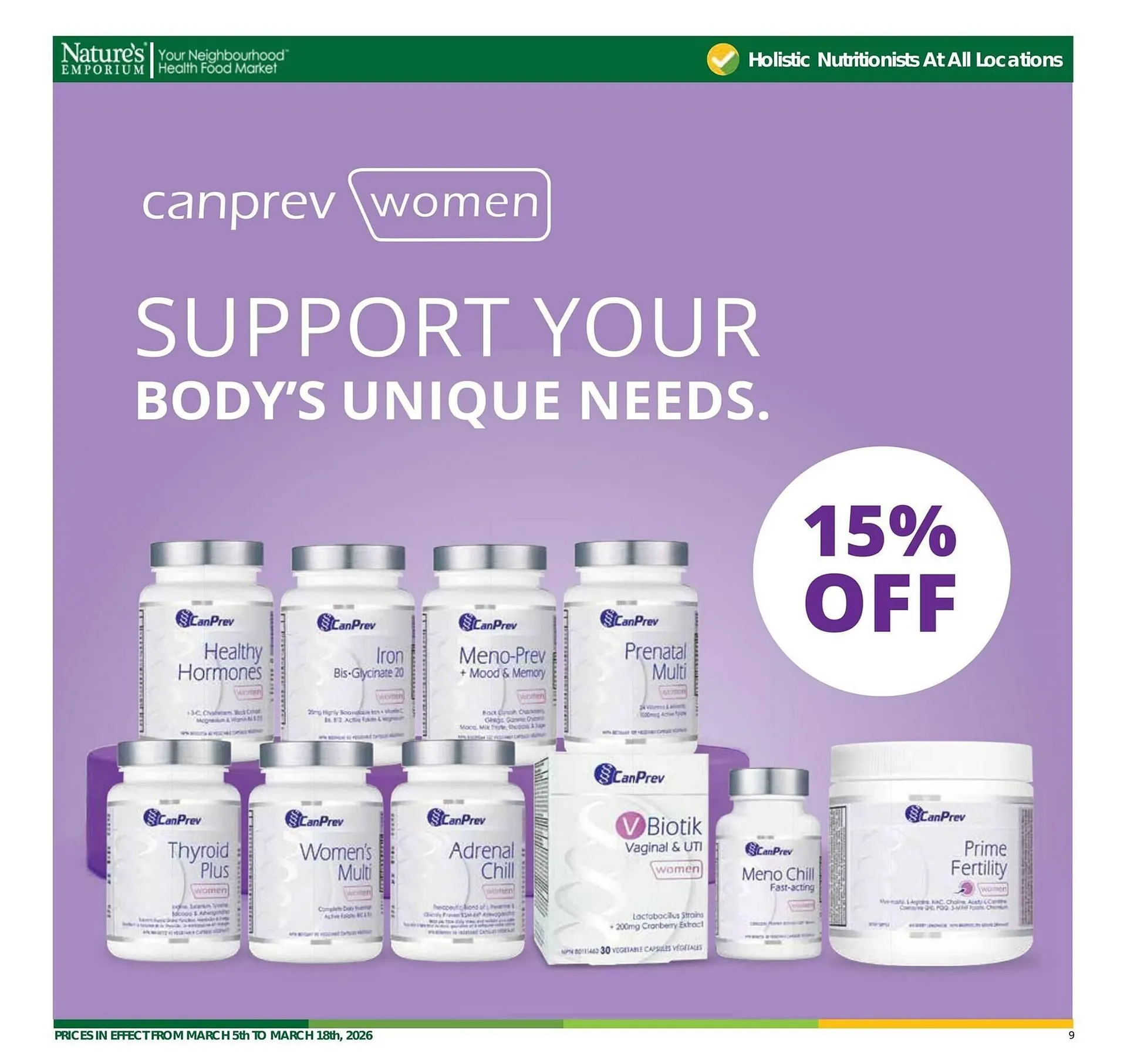 Nature's Emporium flyer from March 5 to March 12 2026 - flyer page 9