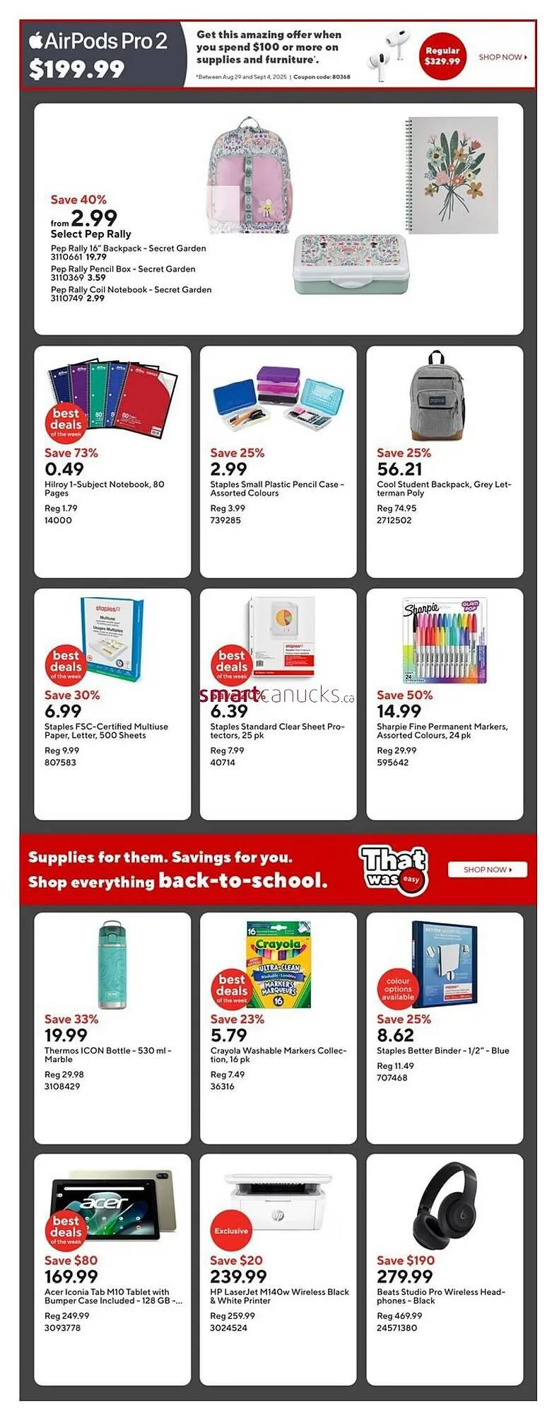Staples flyer from August 29 to September 4 2025 - flyer page 2