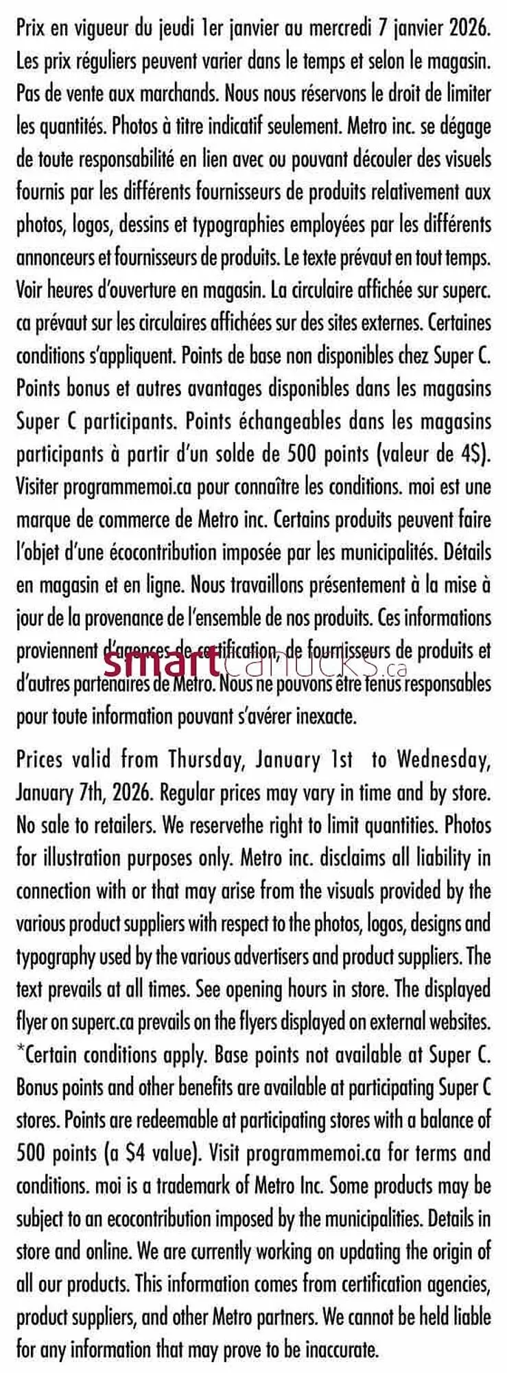 Super C flyer from January 1 to January 7 2026 - flyer page 13