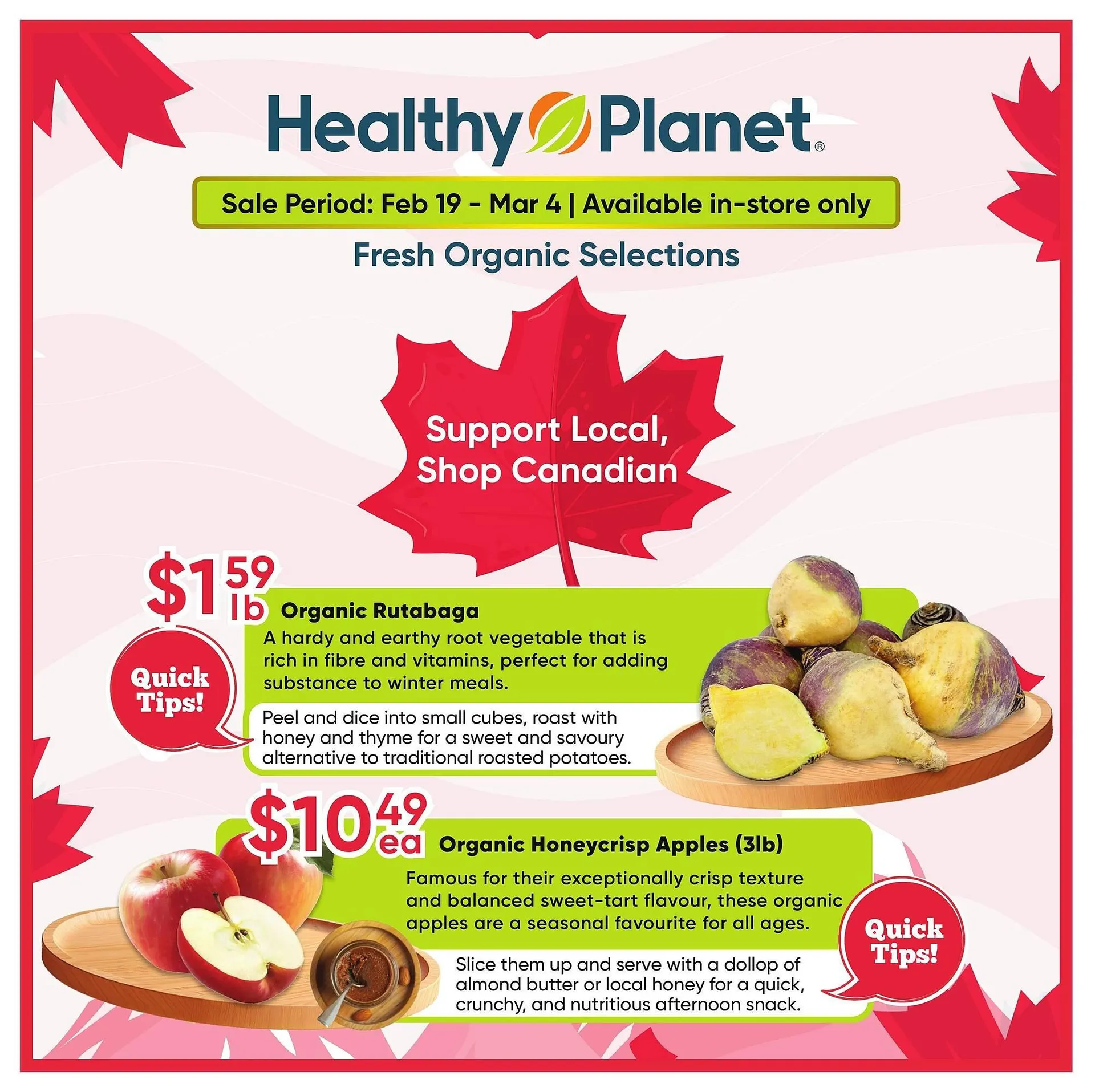 Healthy Planet flyer from February 19 to March 4 2026 - flyer page 1