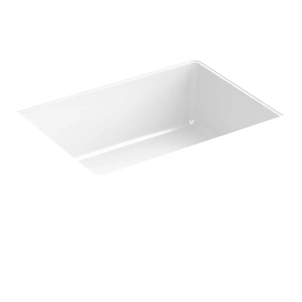 Verticyl Rectangle Undermount Bathroom Sink in White