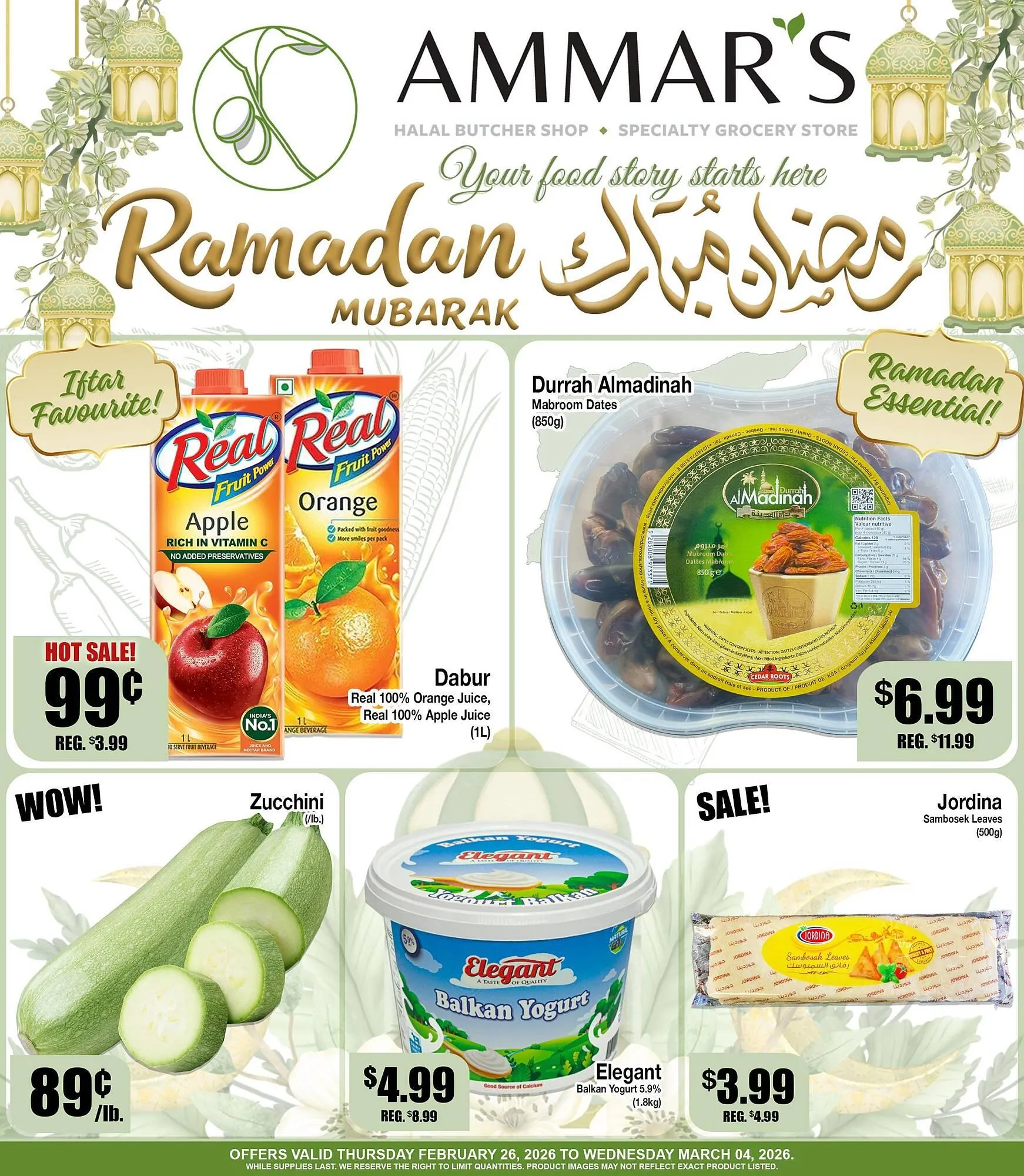 Ammar's Halal Meats flyer from February 26 to March 4 2026 - flyer page 1