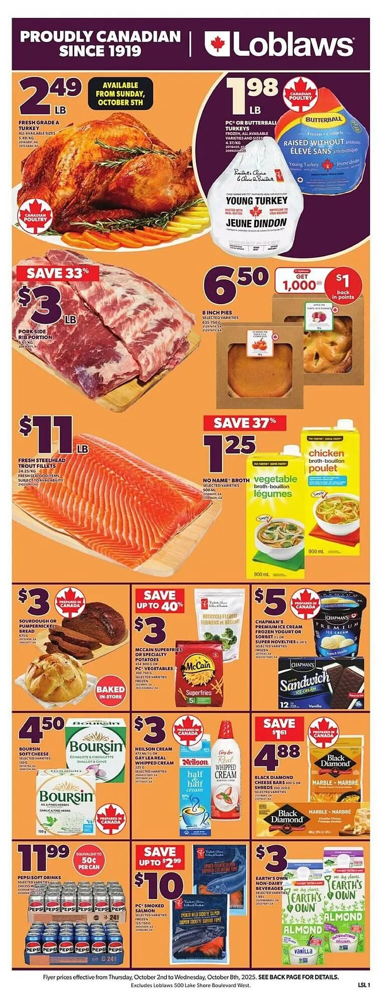 Loblaws flyer from October 2 to October 9 2025 - flyer page 1