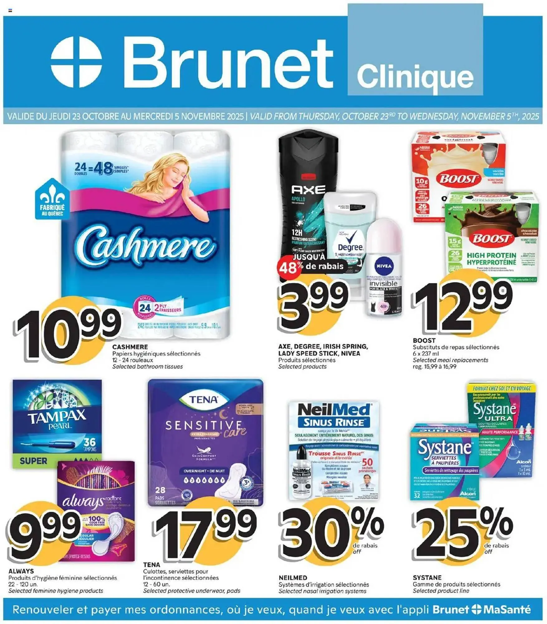 Brunet flyer from October 23 to November 5 2025 - flyer page 1